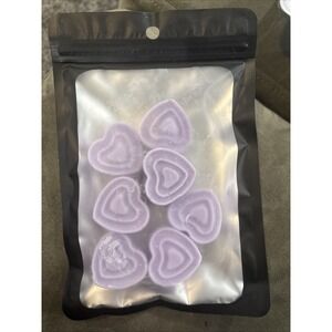 Purple  Heart Shaped Wax Melts, Scented Peaceful Love 2.56 Oz